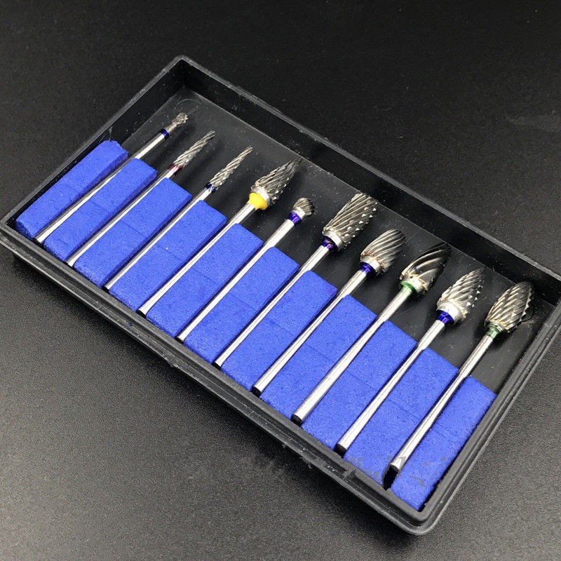 Dental Alloy Acrylic Tungsten Carbide Steel Cutter Kit Bur Drill Polisher 2.35mm