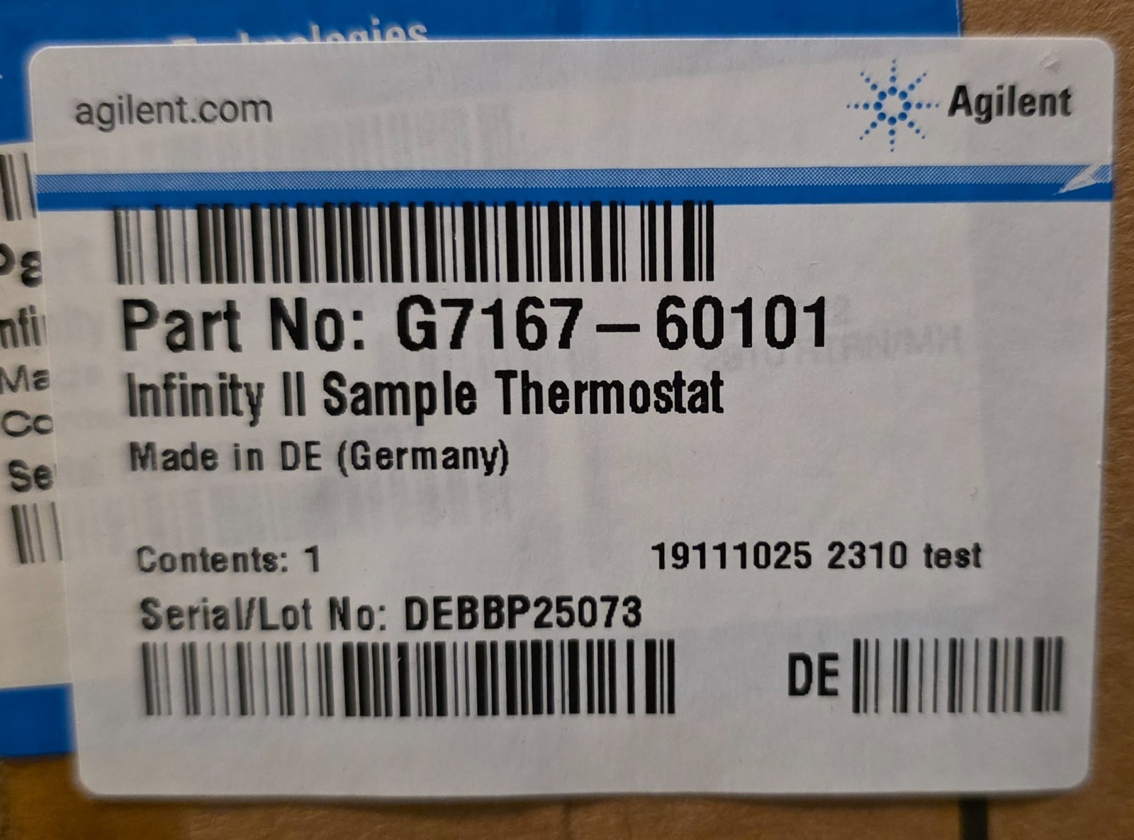 Agilent G7167-60101 InfinityLab LC Series Sample Thermostat Cooler +WARRANTY