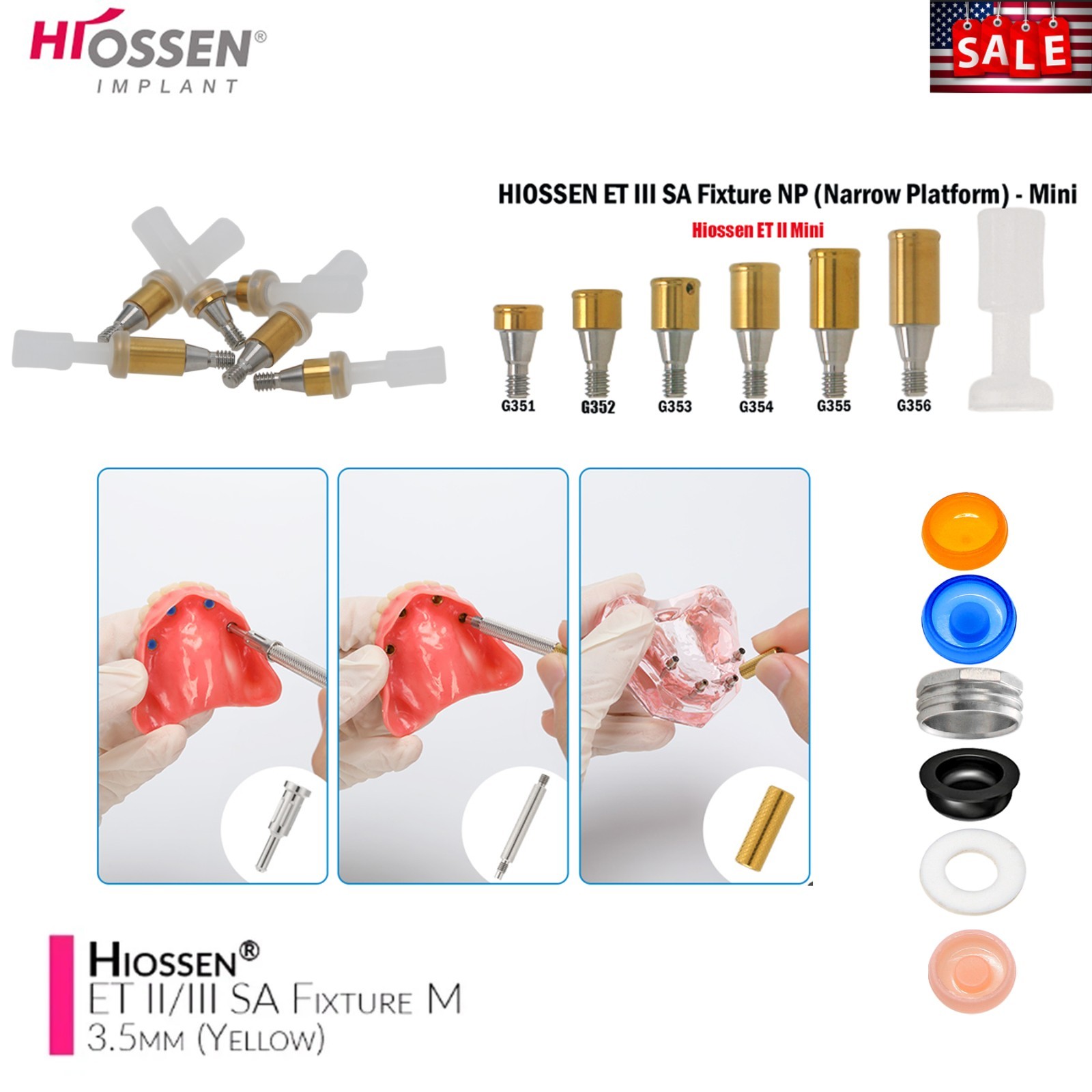 Locator Abutment Attachment Legacy Mini Compatible HIOSSEN ET II/III SA Fixture