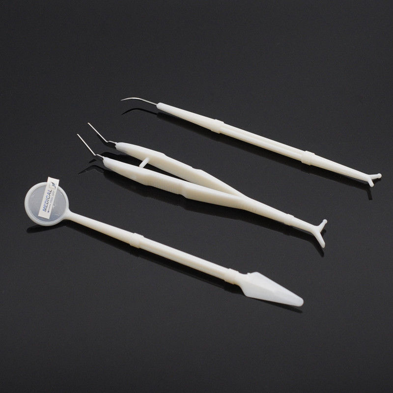 Disposable Dental Basic Examination Kit 3 Pcs Instruments Sterile Packaging