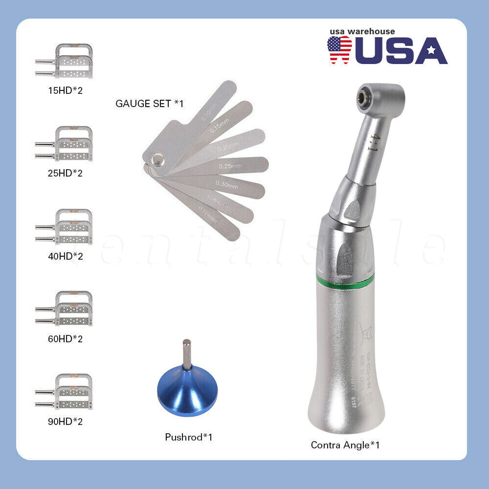 Dental Ortho Contra Angle 4:1 Contra Angle Handpiece Interproximal Strip IPR Kit
