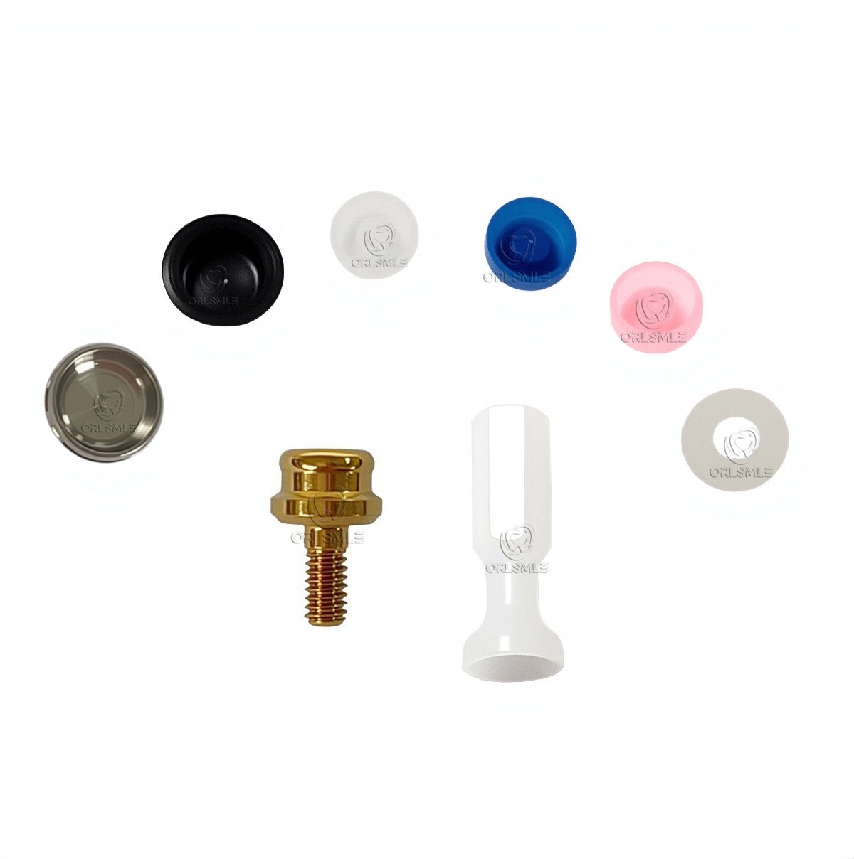 Locator abutment with Standard males caps fit to Zimmer TSV 4.5 GH1-6