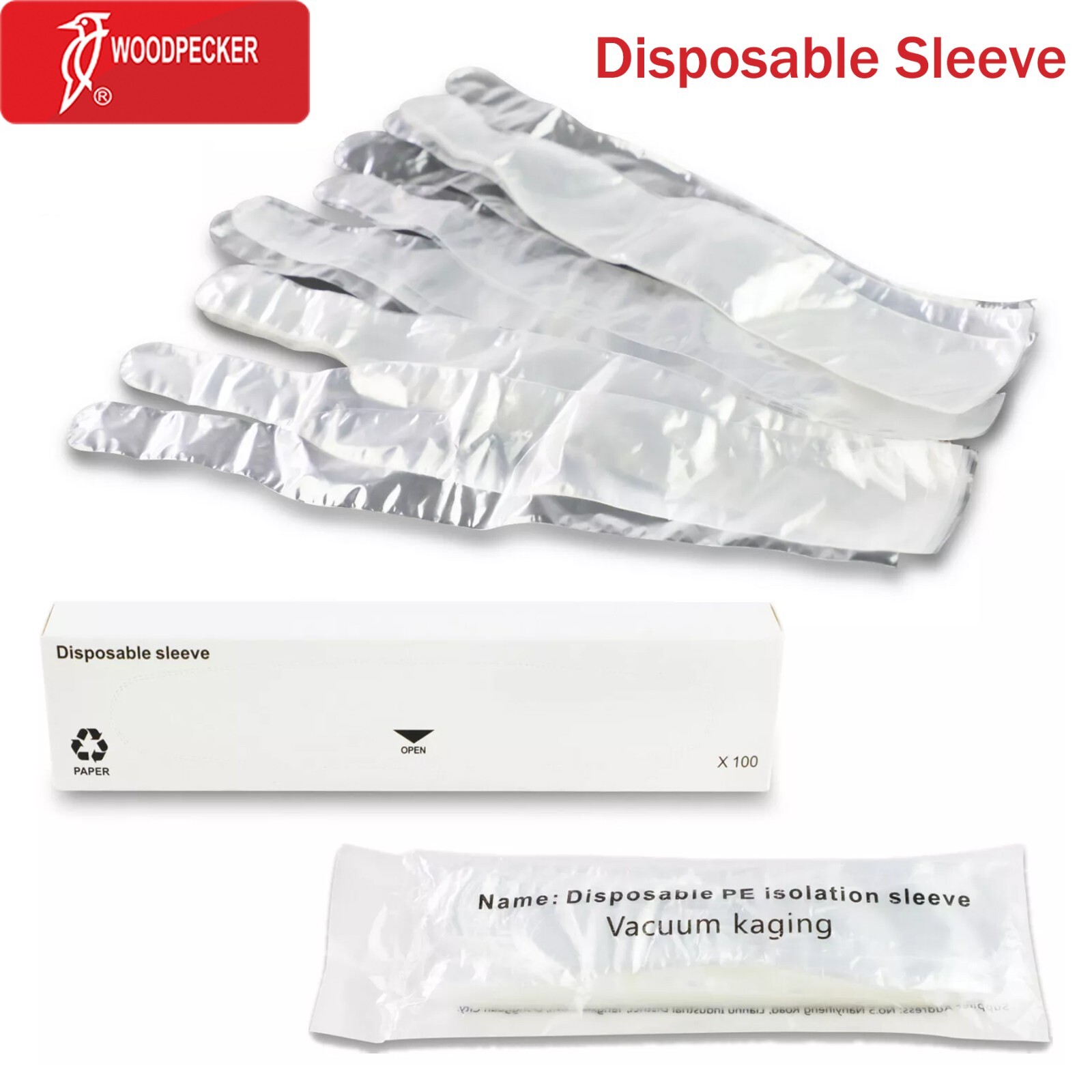 500PCS Dental Disposable PE Isolation Sleeve Cover for iLed O-Light Curing Light