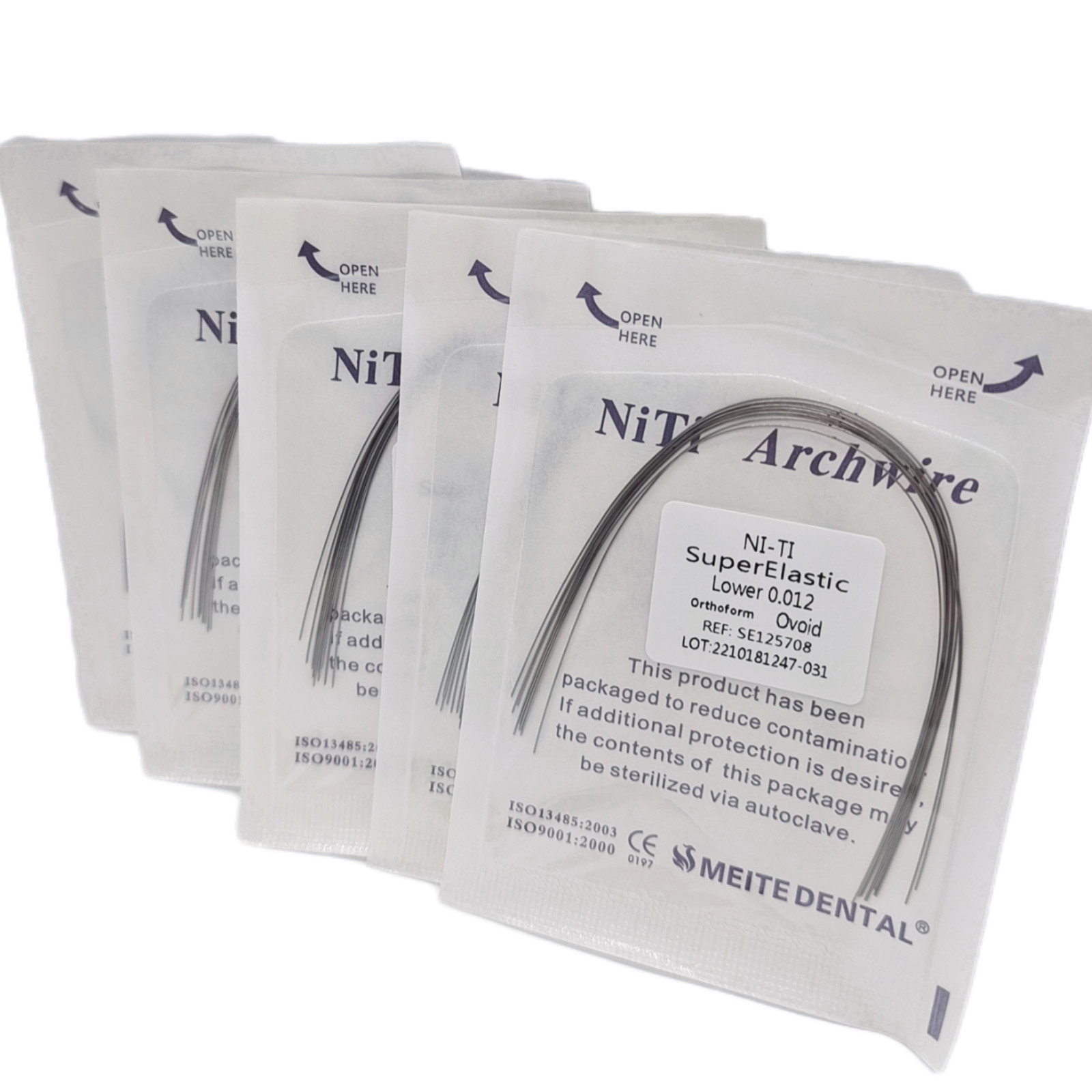 50Pks Dental Orthodontic Super Elastic Niti Arch Wires Round Ovoid /Nature Form