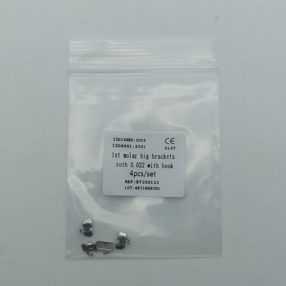 20Sets Dental 1st Molar Wide Big Brackets Orthodontic Roth MBT 022 Hooks/no Hook