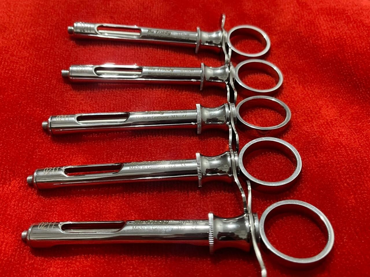 LOT OF 5 Hu-Friedy CW Dental Anesthetic Aspirating 1.8ml Syringe SYRCW