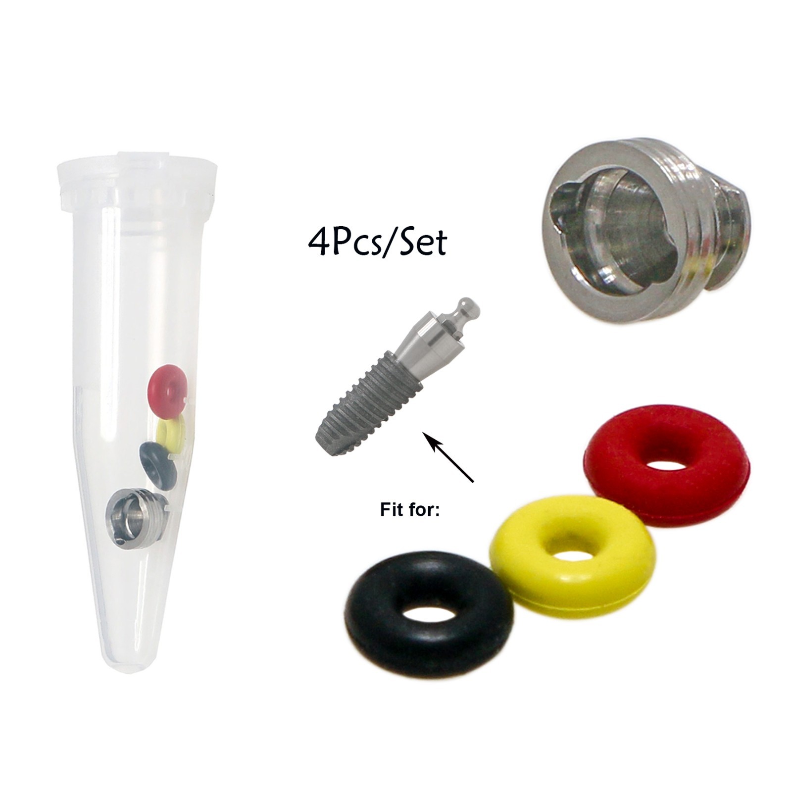 US Dental O-ring Retainer Caps Kit For Implant Osstem Ball Attachment Abutments