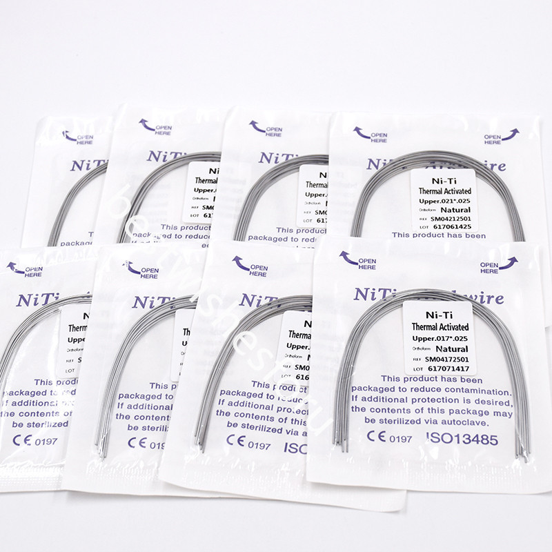 10 Pcs Dental Orthodonti Heat Thermal Activated Niti Rectangular Round Arch Wire