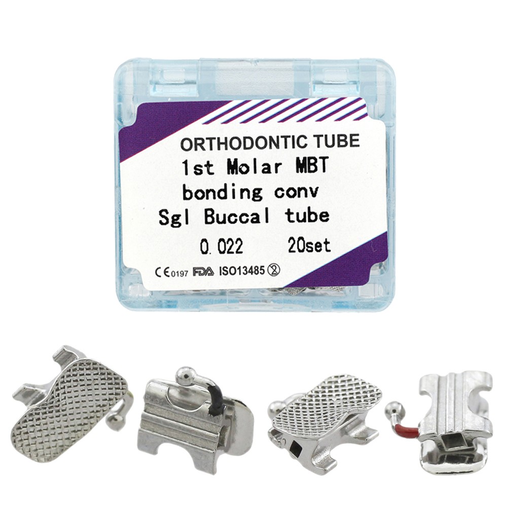 20 Set Dental Orthodontic Molar Buccal Tubes Single Convertible MBT 022 Bondable
