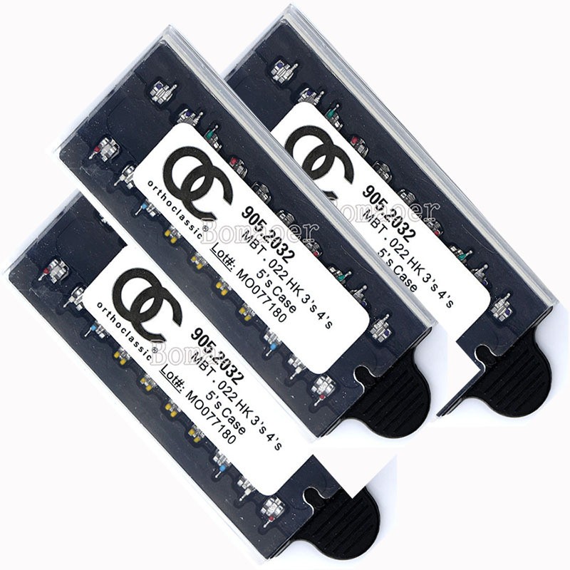 1-100Box Dental Orthodontic OC Bracket Braces Mini MBT 022 3-4-5 Hooks 20PCS/Kit