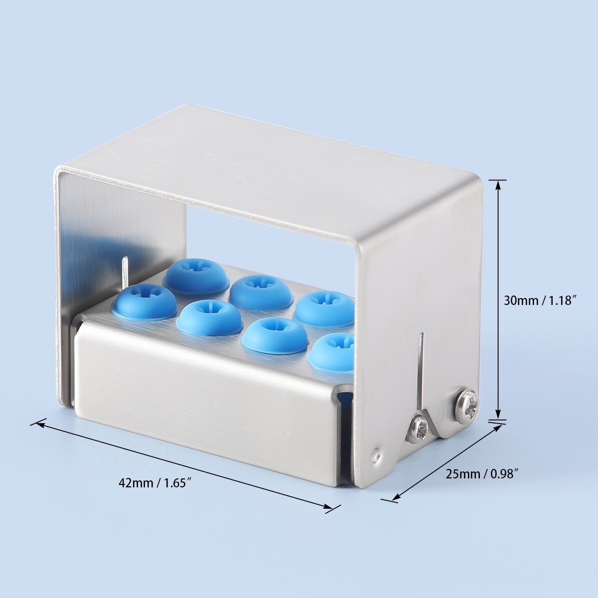 8/30Hole Dental Autoclave Bur Holder Block Disinfection Sterilizer for FG/CA Bur