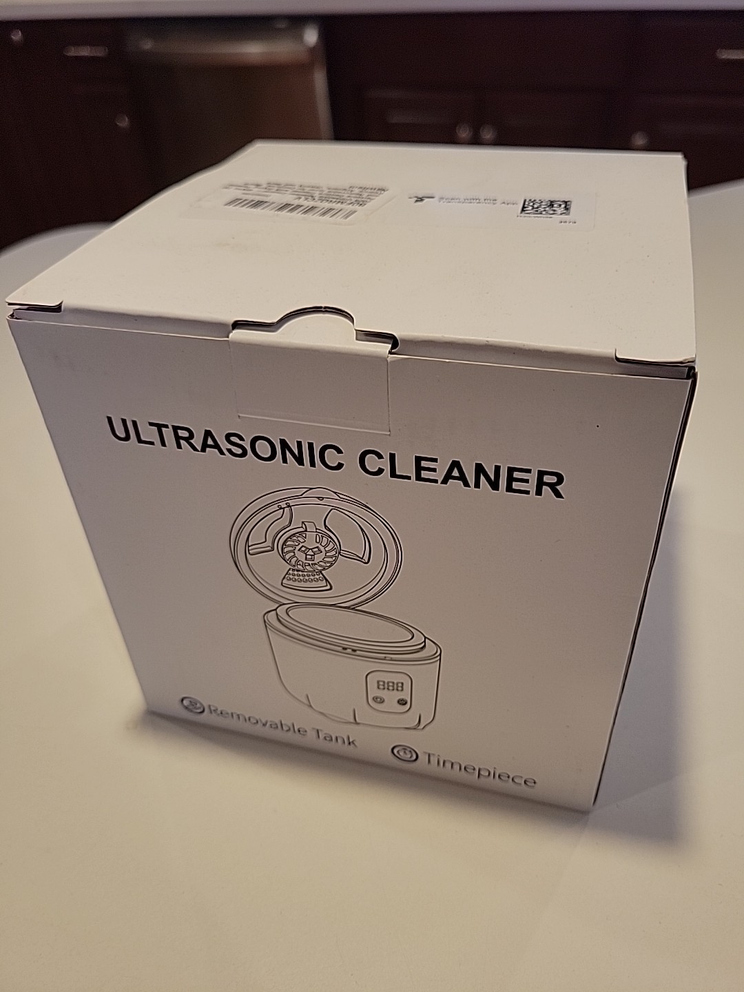 New – Ultrasonic Cleaner 45kHz 25W 180ml Stainless Steel UV-C Light White