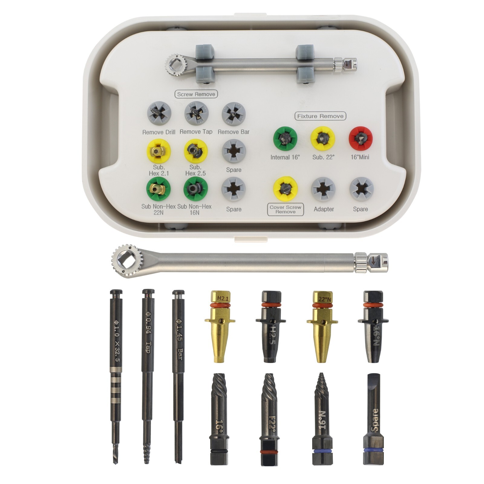 Dental Implant Screw Removal Kit Fixture & Fractured Drill Guide Remover HeaNeam