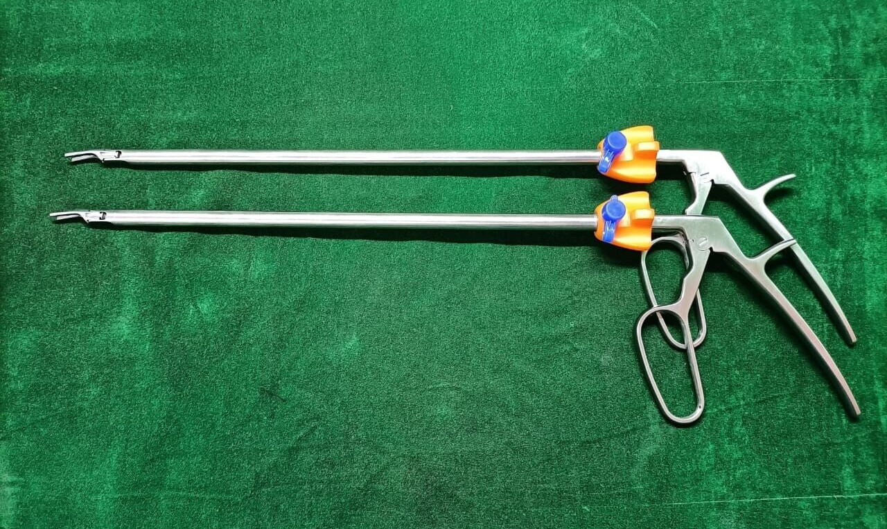 2pc Laparoscopic Clip Applicator Single Action LT 300/LT 400 Reusable Instrument