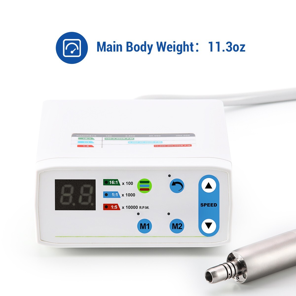 Micromotor LED eléctrico sin cepillo dental spray interno tipo E 3.4Ncm USA