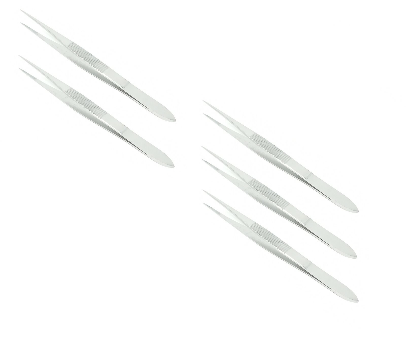 5 Stainless Steel Splinter Forceps Tweezers Fine Point 4.5″ Surgical Instrument