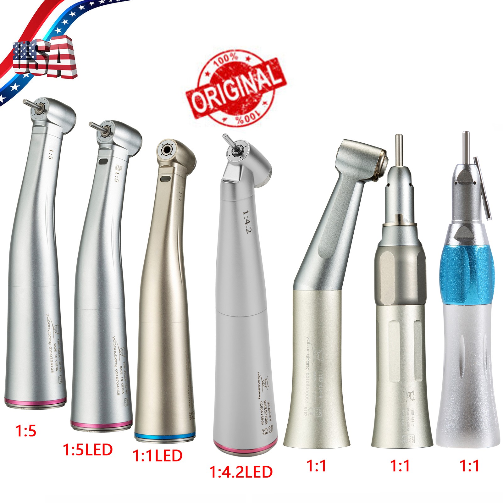 NSK Style Dental Contra Angle 1:1/1:5/1:4.2 (LED Fiber Optic) Handpiece E-type