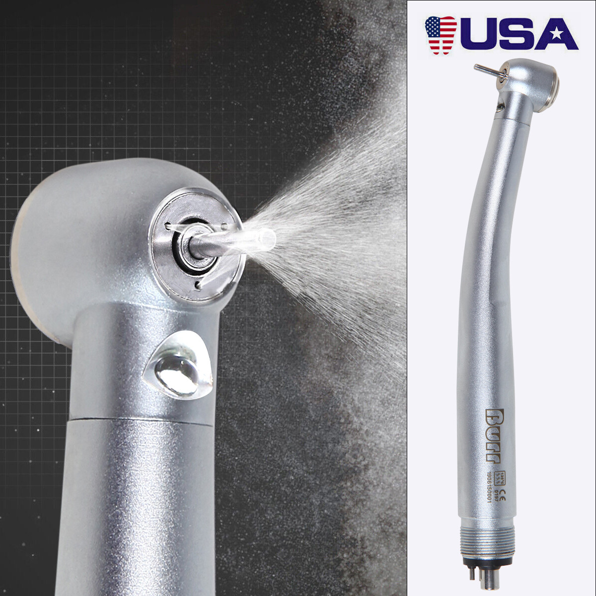 Kavo Style Dental LED Fiber Optic E-generator High Speed handpiece 4/2Hole US OR