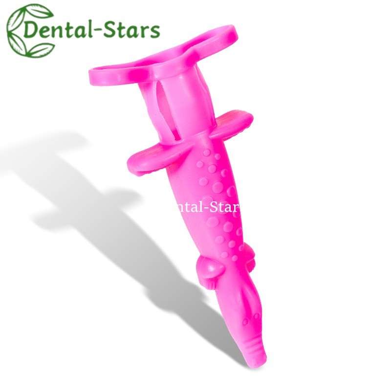 2/100 Pcs Dental Syringe Sleeve Crocodile Shaped Soft Syringe Protective Cover
