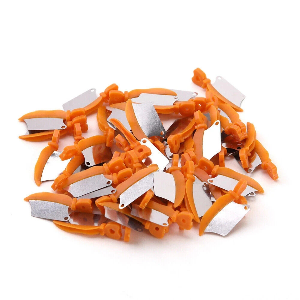 50 Pcs Dental Sectional Protection Steel Wedges Matrix Bands Ring Matrice Clamp