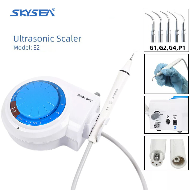 4 SK-E2 Dental Ultrasonic Piezo Scaler W/ Handpiece 5 Tips Fit EMS Cavitron