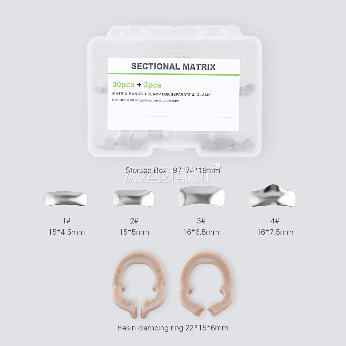 Dental Sectional Contoured Metal Matrices Refill Matrix Band /Diastema Wedges