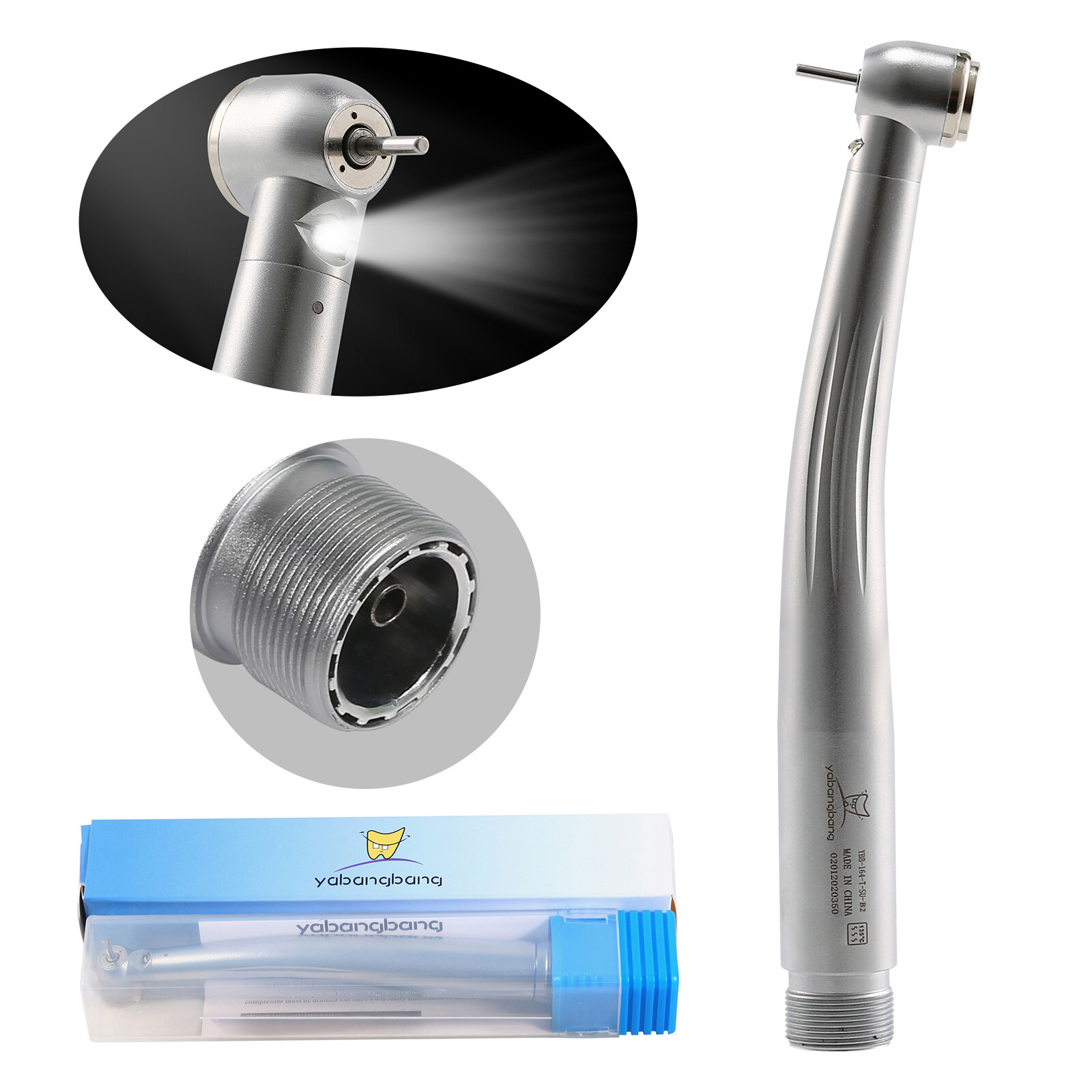NSK Style Dental High Speed LED / No LED Turbine Push Button Handpiece 2Holes