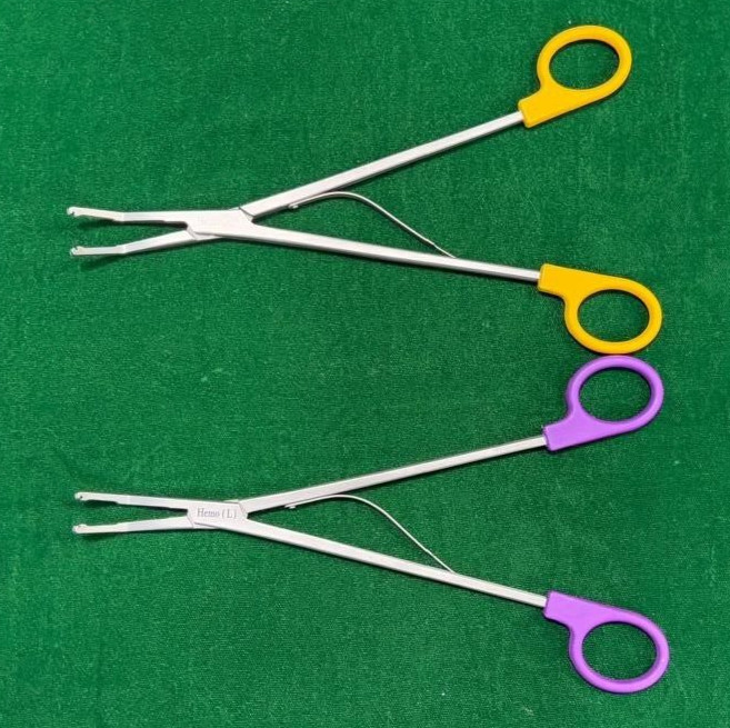 2pc Laparoscopic Open Surgery Hem-o-Lok Applier Yellow (XL)/ Purple (L) Reusable