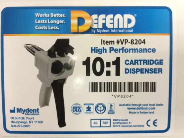 DEFEND Style Temporary Crown & Bridge Material 10:1 Cartridge Dispensing Gun