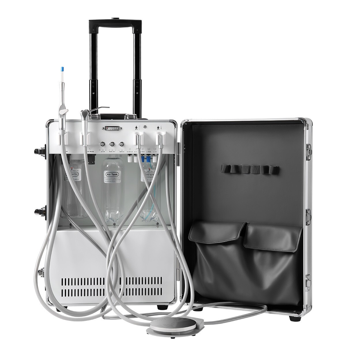 Portable Mobile Dental Delivery Unit System Cart with Air Compressor Suction 4H