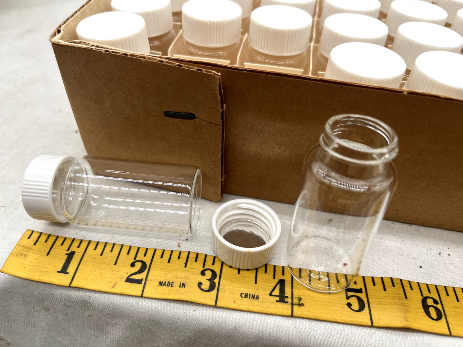 vintage wheaton scintillation vials glass jar art deco screw top lot of 10