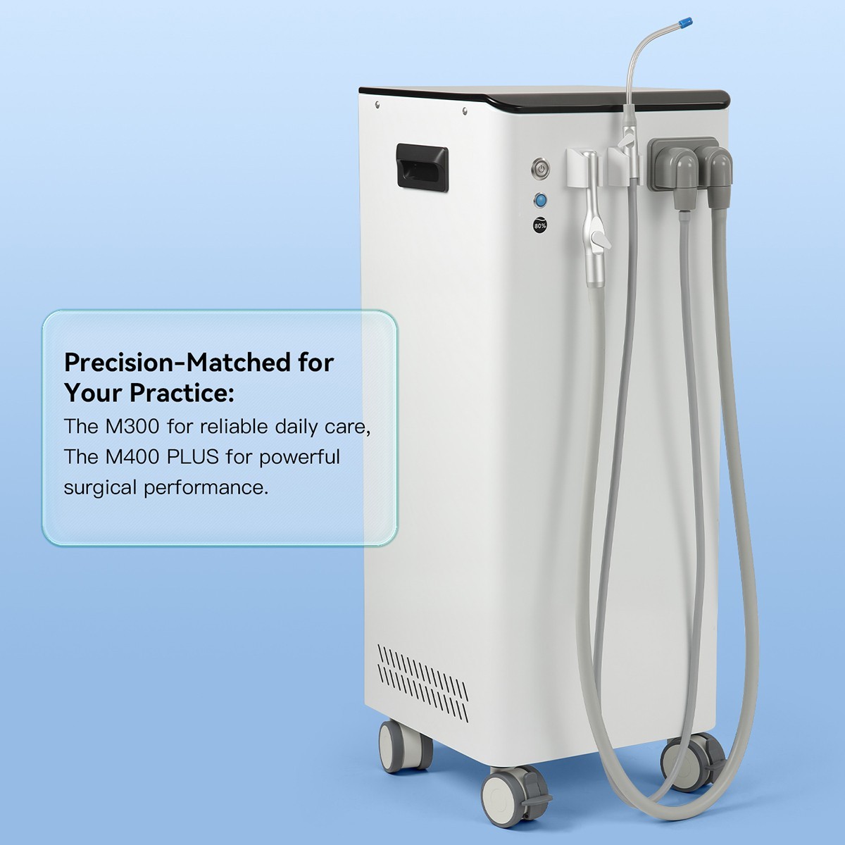 Portable Dental Suction Unit Mobile Suction Vacuum Pump Machine 400L/min AZDENT
