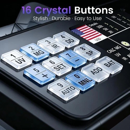 Money Counter Machine USD EUR CAD Value Counting Top Loading Bill Counter 3.5″
