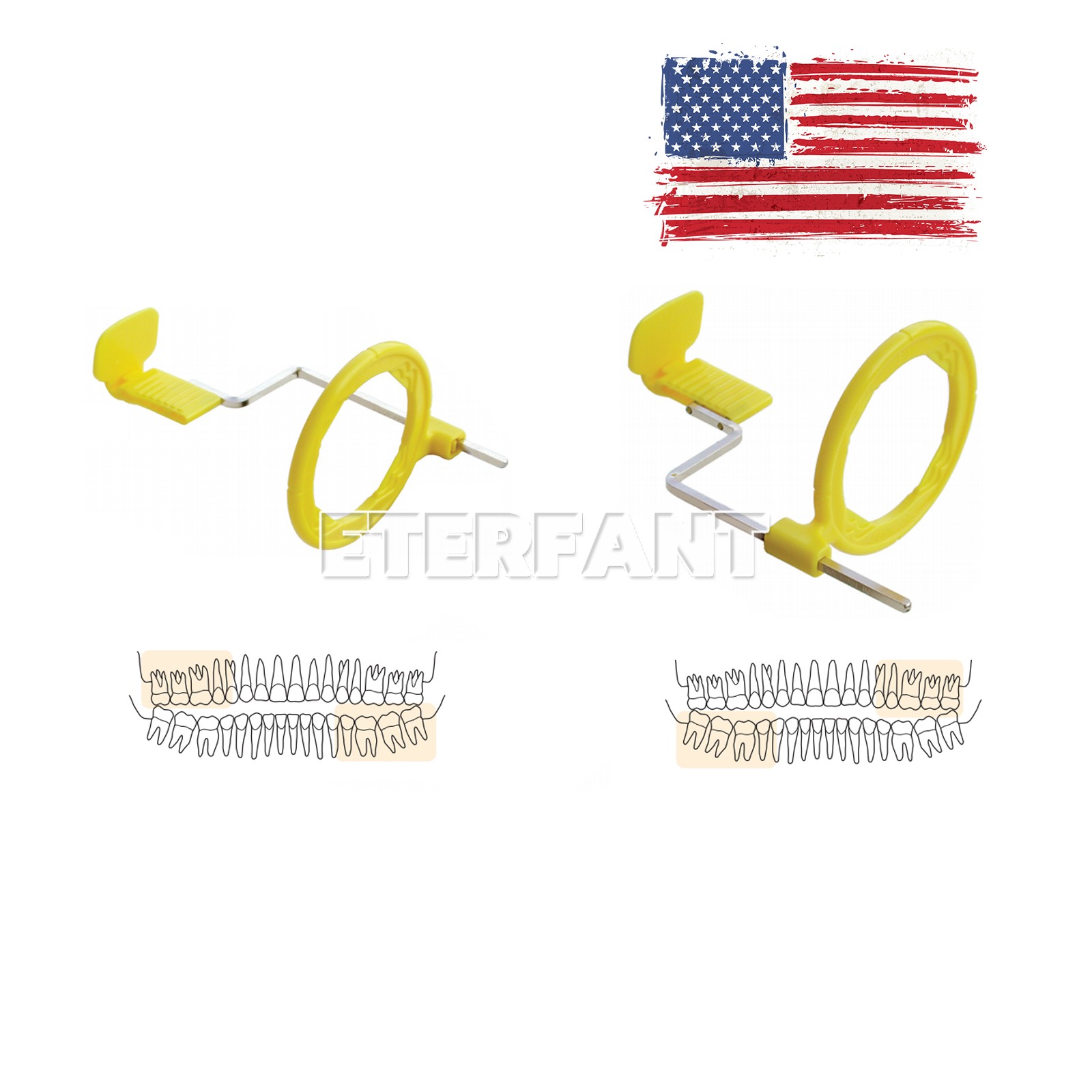 5PCs Dental X-Ray XCP-DS Fit Anterior/Bite wing/Posterior/Endodontic Arm Kit US