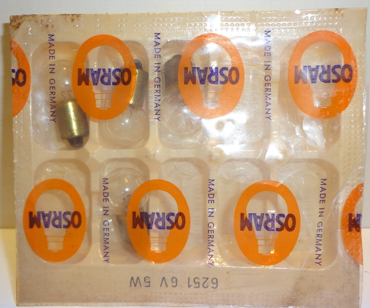 OSRAM BULB #6251 NEW open PACK (4ea) 6V 5W, LEITZ #500073 **NEW OLD STOCK**