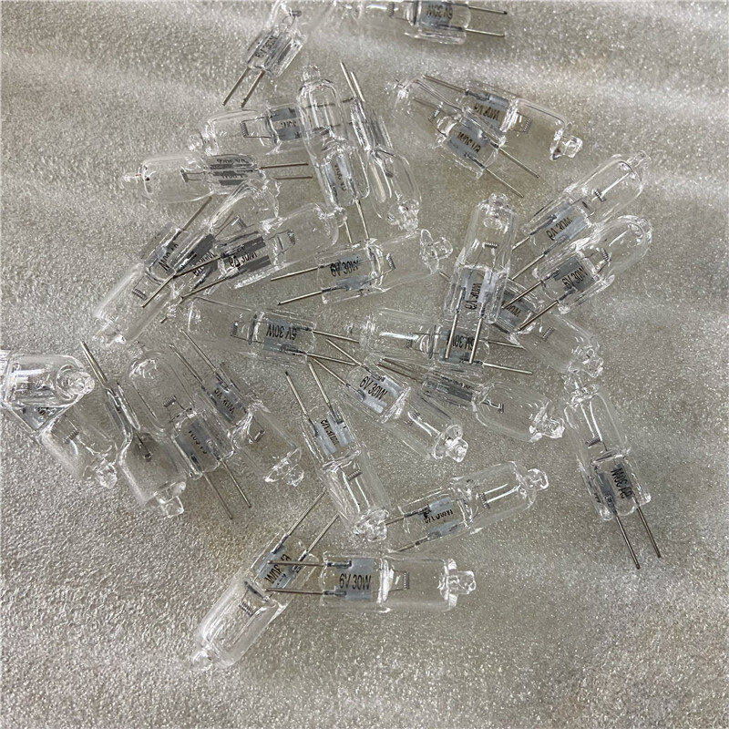 10PCS 6V 30W Halogen Lamp Bulb Microscope Medical Instrument Special Lamp Beads