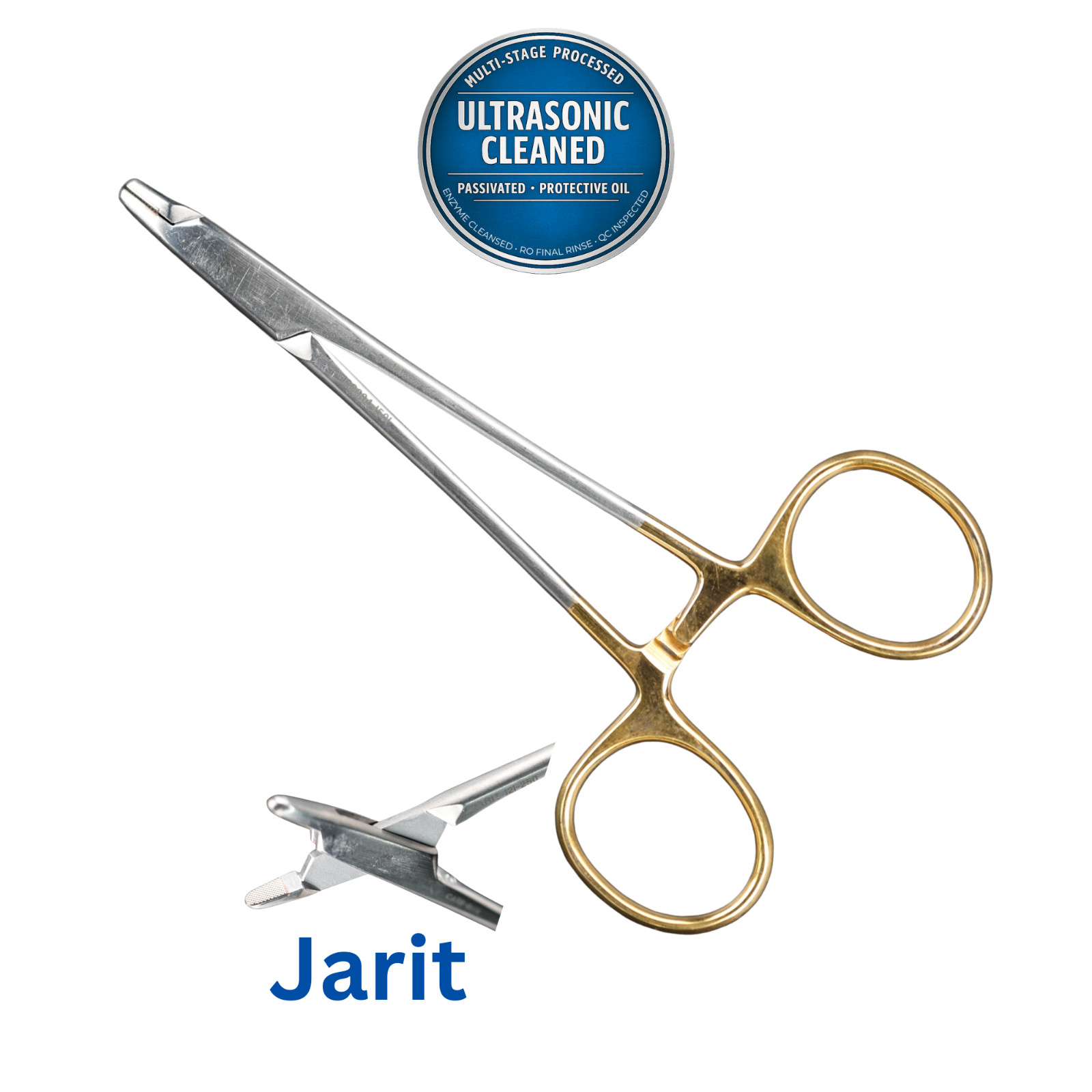 Jarit 121-250 Carb-Bite Rubio Sternal Needle Holder, Serrated, TC, STR, 5.25″