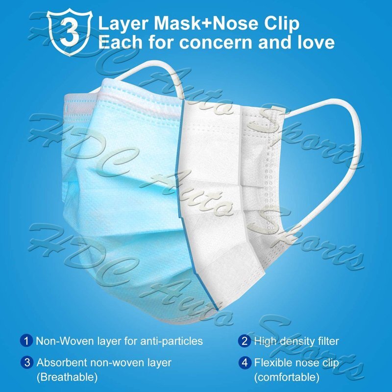 Disposable 50PCS Face Mask Non Medical Surgical Mouth Nose Earloop Cover PINK
