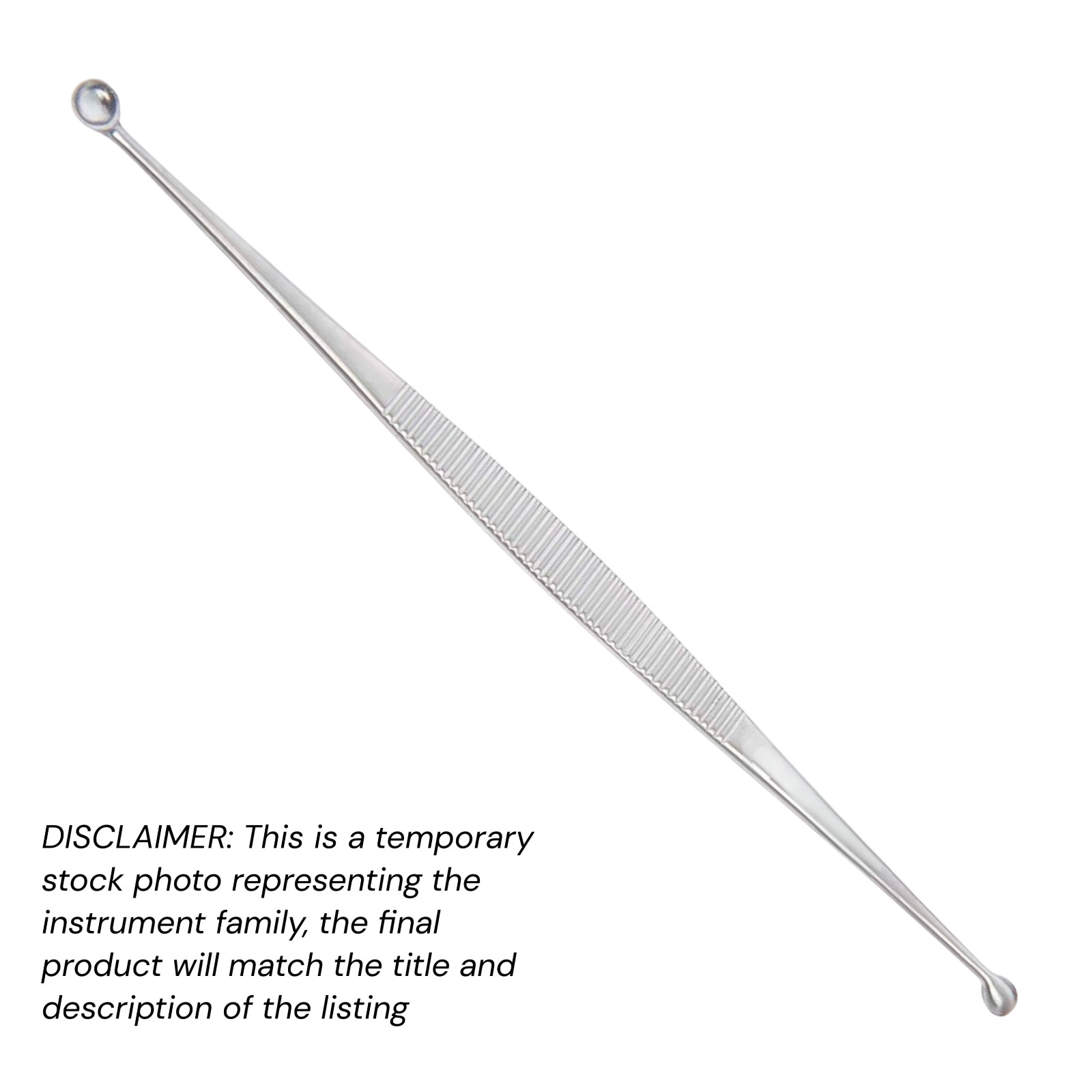 Martini Dermal Curette, Double Ended, 5.5″, Small, (1.5×1.5) & (2×2 mm) Ends