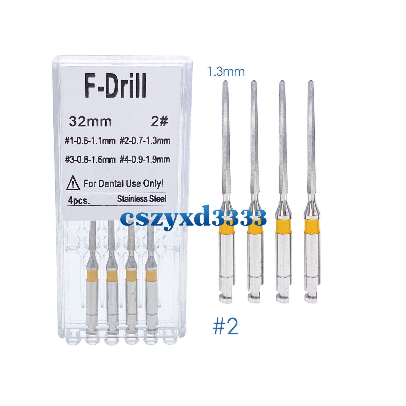 1/3/5/10 Box Dental Endodontic Stainless Steel Root Canal Fiber Post Drills