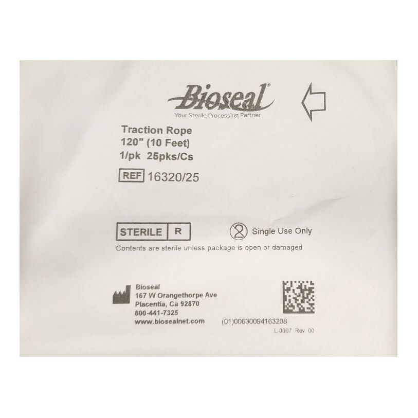 *25-Packs* Bioseal Traction Rope 120″ White Sterile 16320/25