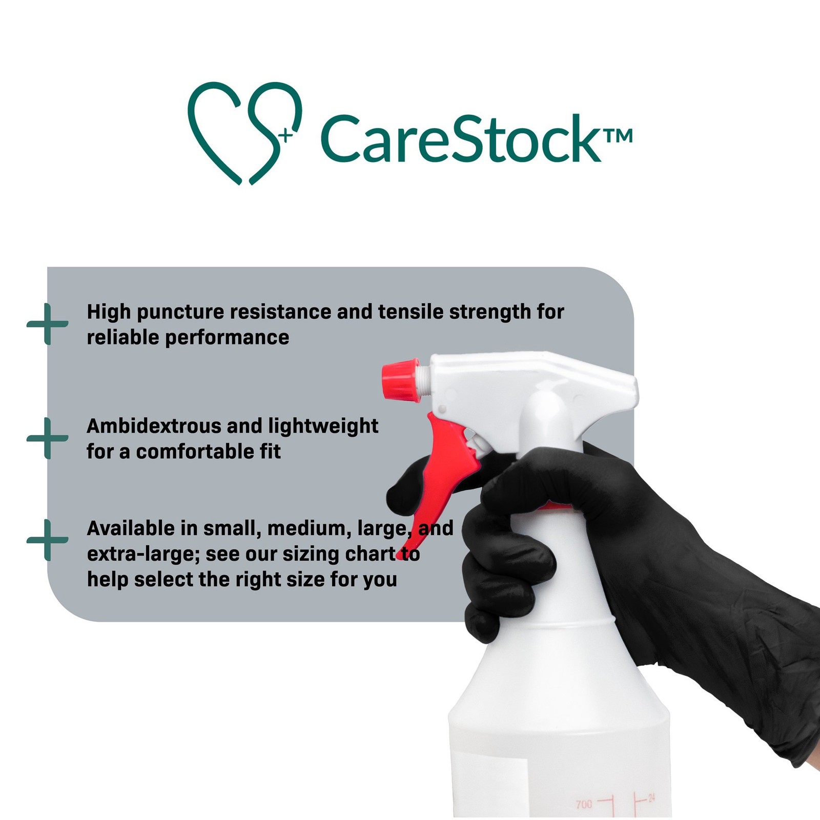 CareStock Nitrile Exam Glove Standard Cuff Length X-LARGE CS2778 230 per Box