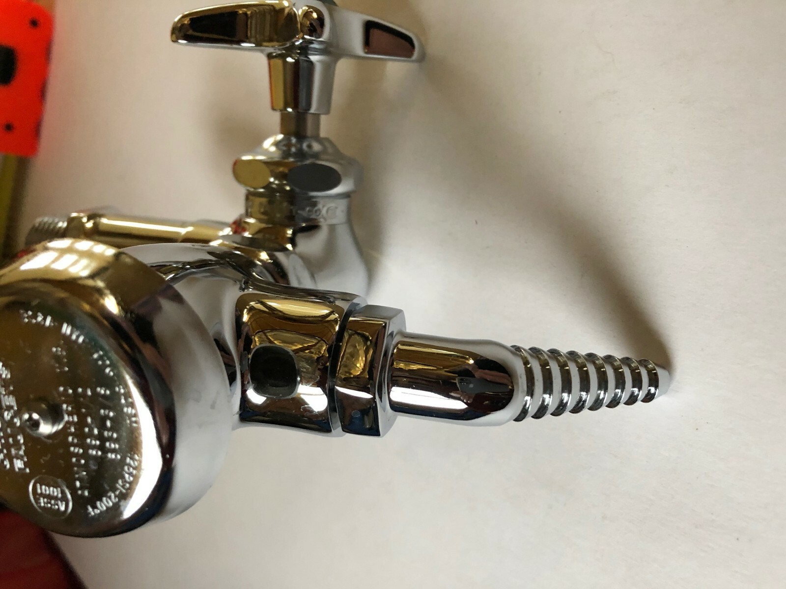 Chicago Faucets 1300-MCP Single Inlet Cold Water Faucet With Serrated Nozzle