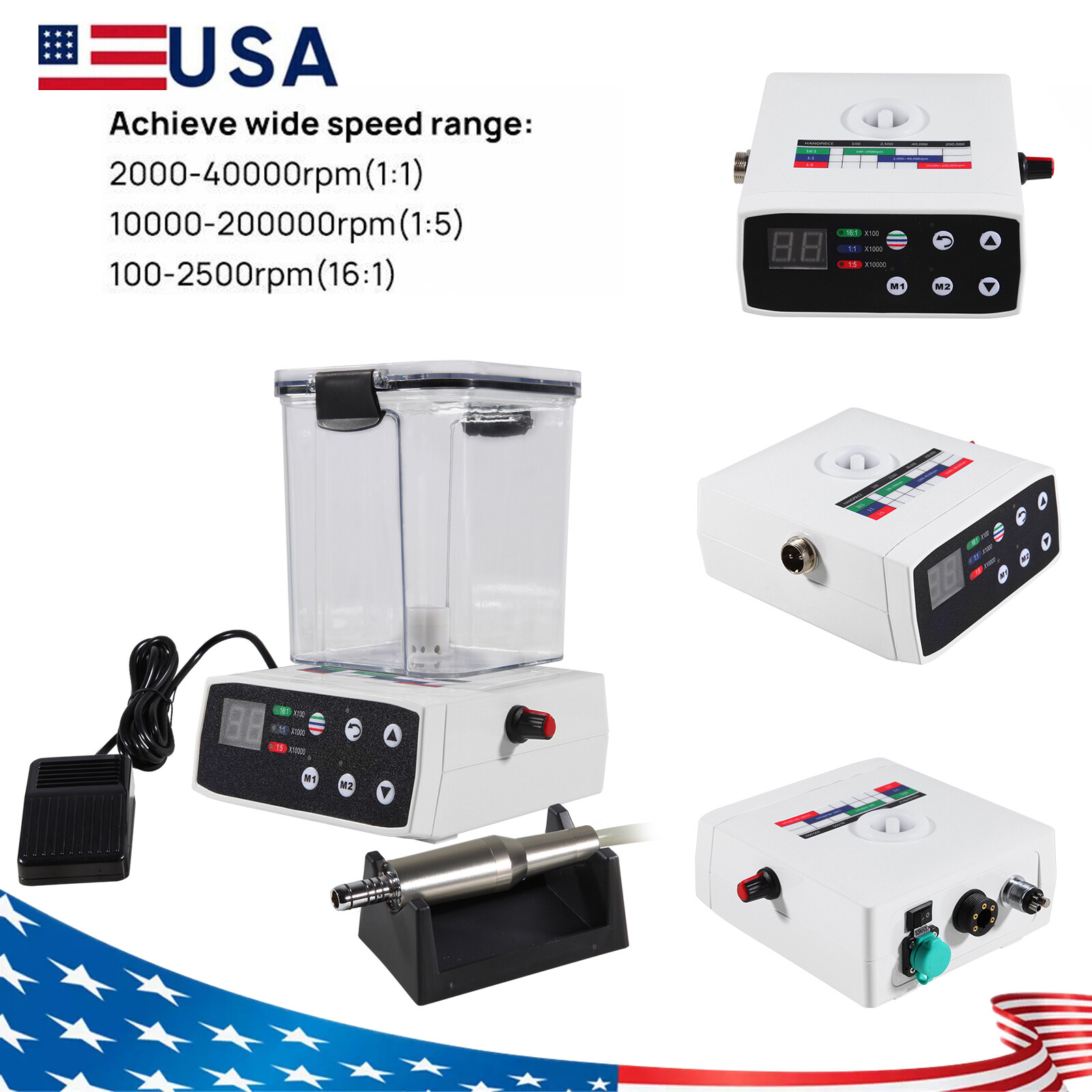 LED Dental Brushless Electric Motor 1:1/1:5/16:1 Handpiece For Lab Practice ns