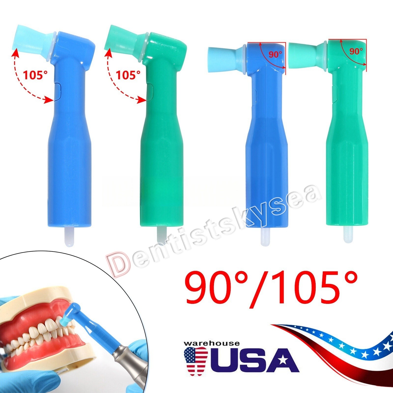 100 Prophy Angles 360° Swivel for Dental Cordless Hygiene Prophy Handpiece