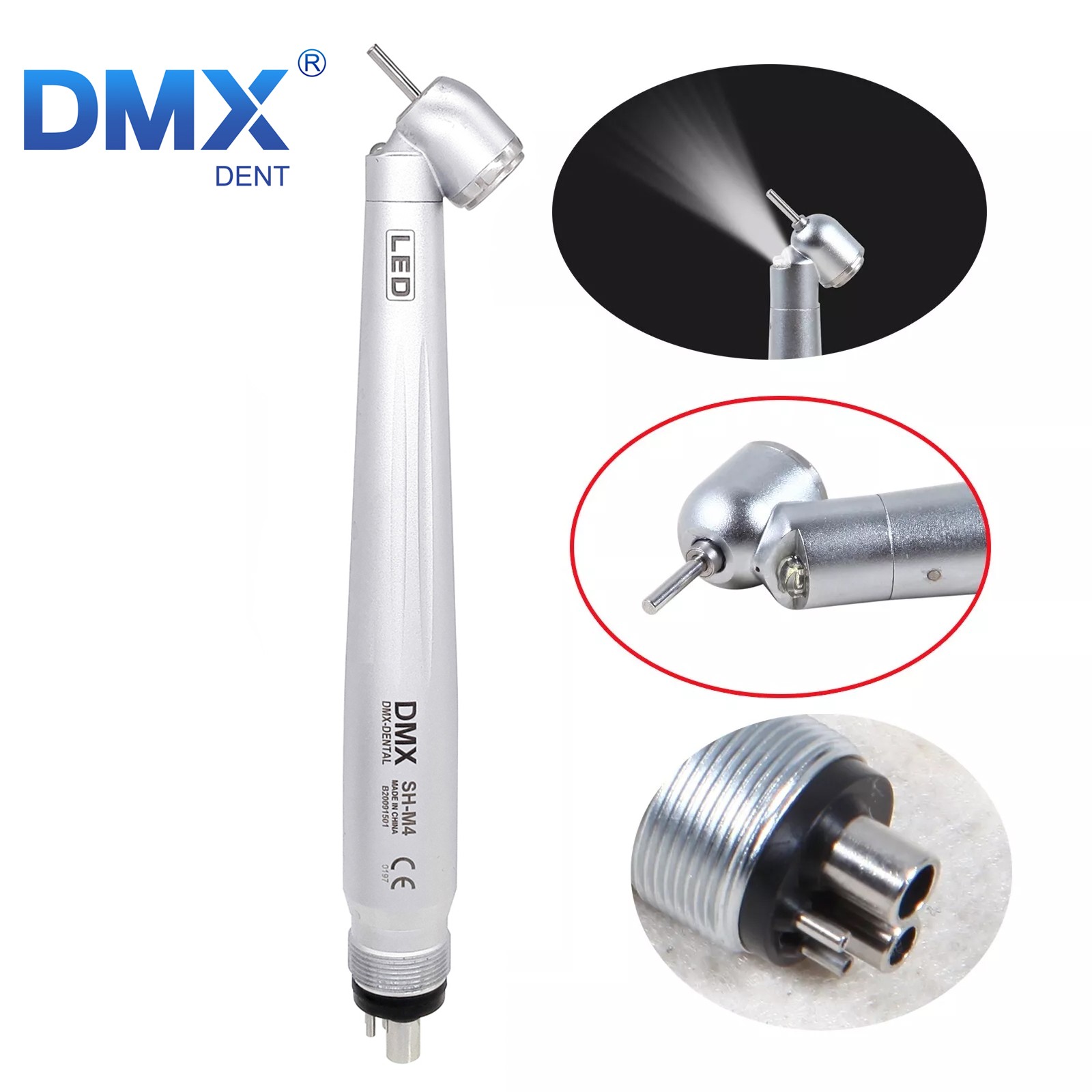 Dental Surgical High Speed LED/Non Handpiece 45° Degree Turbine 2/4Hole Fit NSK
