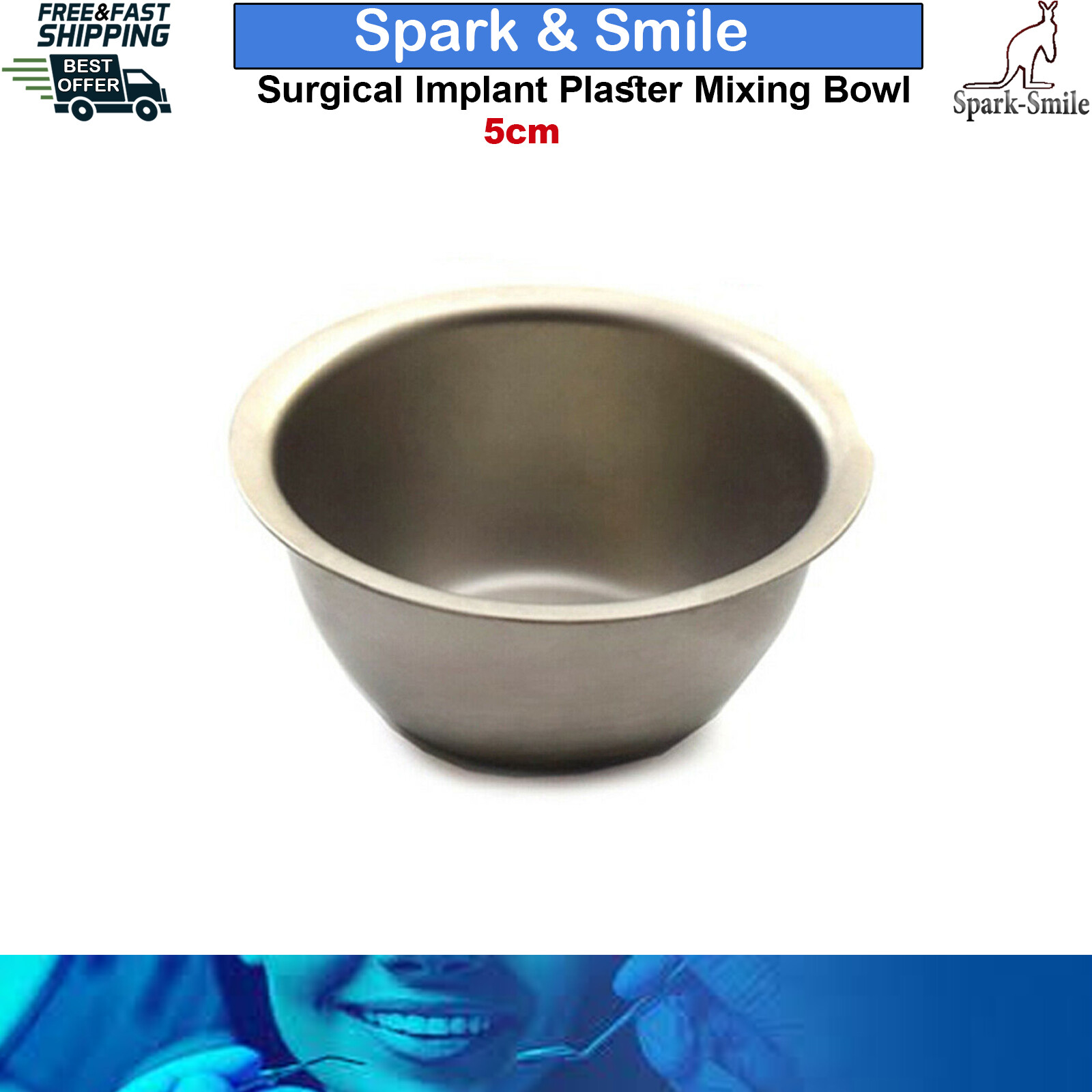 5cm Surgical Implant Stainless Steel Small Mixing Bowl Dental Plaster Alginate
