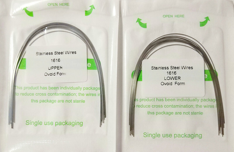 100Pc Dental Orthodontic Arch Wires Ovoid Wire Stainless Steel Rectangular Round