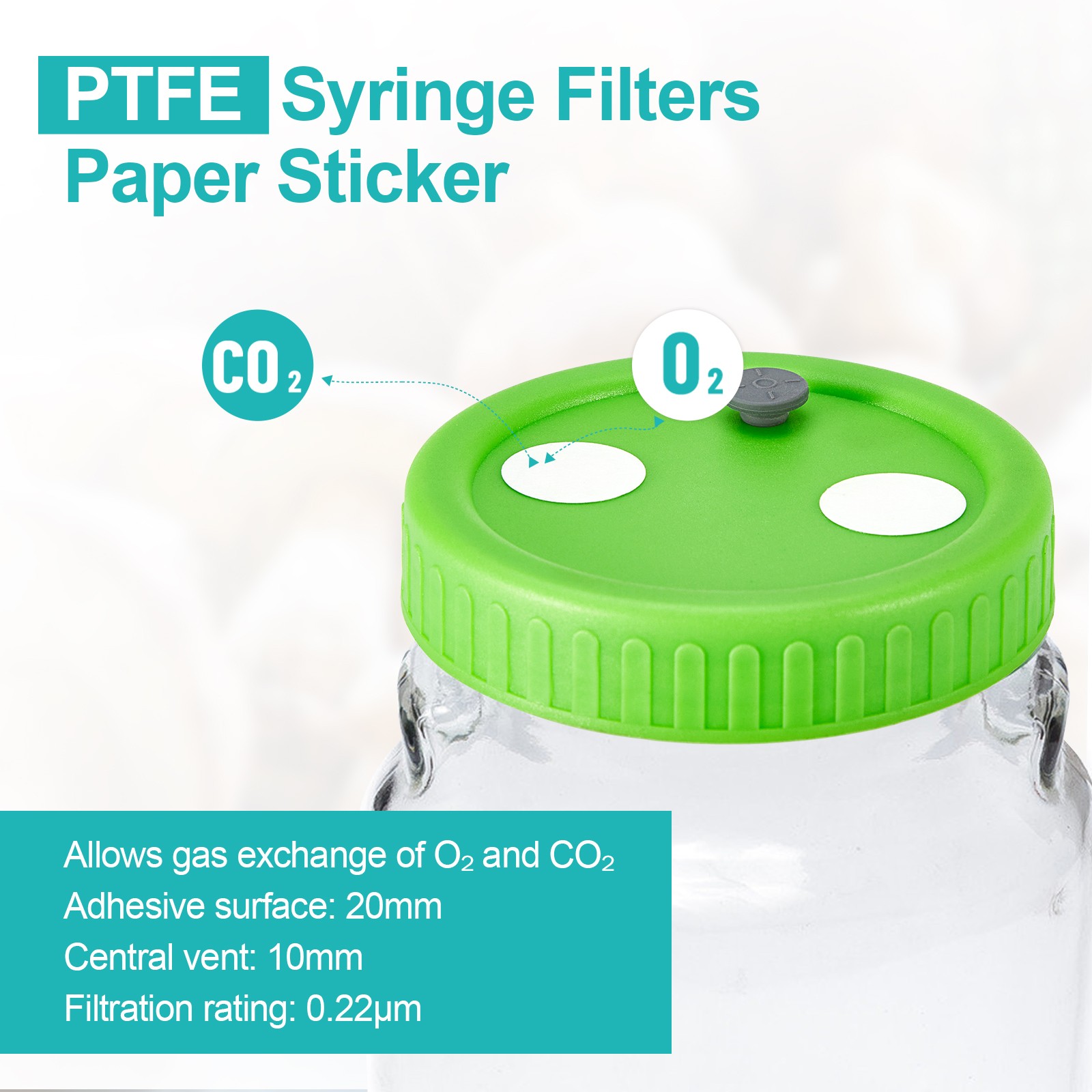 Mushroom Jar Liquid Culture Lid Wide Mouth Rejular Mouth Food Grade Plastic G…
