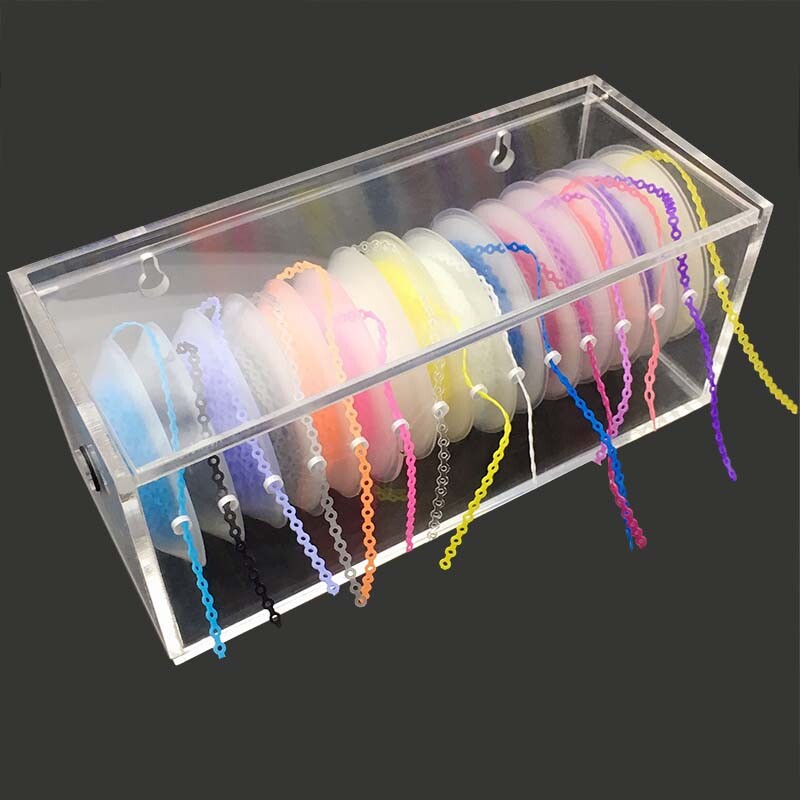 1pc Dental Orthodontic Power Chain Acrylic Dispenser Placing Box Multifunctional